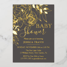 Grijs en Goud Matig Baby shower
