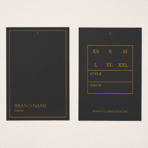 Grijs en Goud Modern Hang Labels Visitekaartje