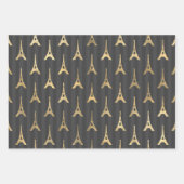 Grijs en Goud Parijs Inpakpapier Vel (Voorkant 2)