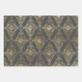 Grijs en Goud Parijs Inpakpapier Vel (Voorkant)