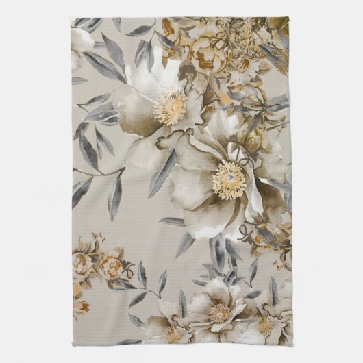  Grijs en Goud Theedoek (Verticaal)