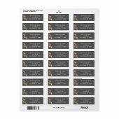 Grijs en Gouden Vakantie Retouradres Etiket (Full Sheet)
