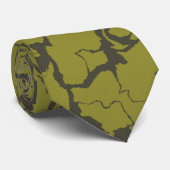 Grijs en groen abstract stropdas (Opgerold)