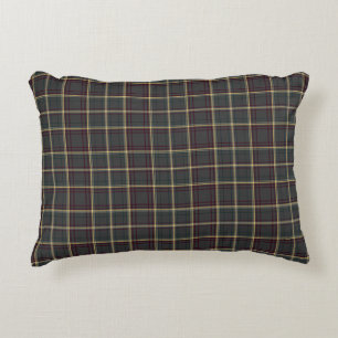 Grijs en groen tartan geruit accent kussen