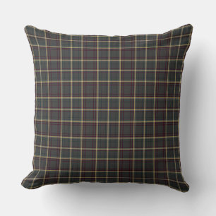 Grijs en groen tartan ruitjespatroon kussen
