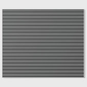 Grijs en houtskool vijf strepen patroon cadeaupapier (Vlak)