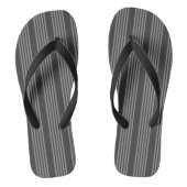 Grijs en houtskool vijf strepen patroon teenslippers (Voetbed)