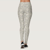 Grijs en ivoor vogelmotief leggings (Achterkant)