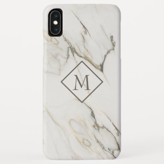 Grijs en licht bruine marmer Case-Mate iPhone case (Achterkant)
