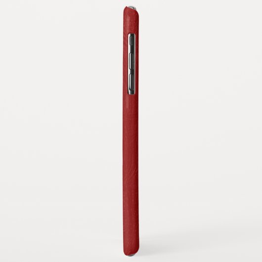 Grijs en rood kunstleder Case-Mate iPhone case (Achterkant/links)