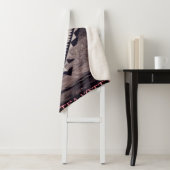 Grijs en Roze Aztec Quilt Sherpa Deken (In situ)