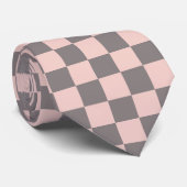 Grijs en roze karton stropdas (Opgerold)