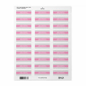 Grijs en Roze Modern Chevron Etiket (Full Sheet)