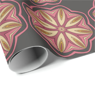Grijs en roze ompakpapier cadeaupapier