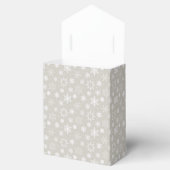 Grijs en Roze Sneeuwvlok Favor Boxes Bedankdoosjes (Geopend)