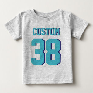 Grijs en Turquoise Baby   Sport Jersey Design