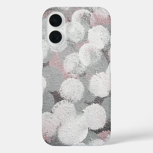 grijs en wit abstract cirkelpatroon Case-Mate iPhone case (Achterkant)