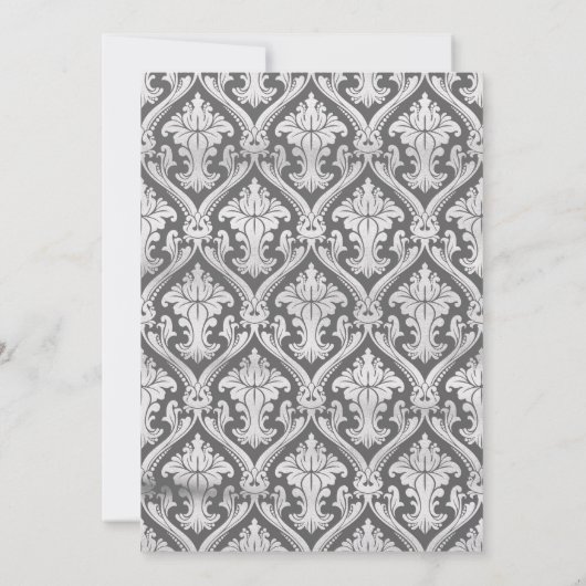 Grijs en wit Afstuderen Fotoaankondiging Aankondiging (Achterkant)