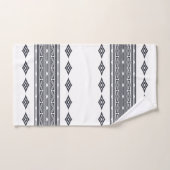 Grijs en wit Aztec Tribal Striped Patroon Bad Handdoek (Handdoek)