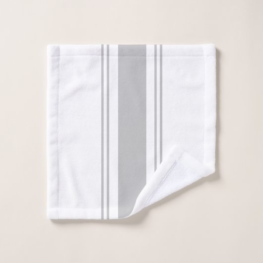 Grijs en wit bad handdoek (Wasdoekje)
