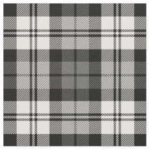 Grijs en wit Black Watch-tartan ruitjespatroon Stof