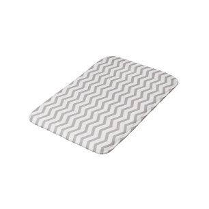Grijs en wit Chevron Badmat