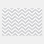 Grijs en wit dikke Chevron-huwelijksverjaardag V1 Inpakpapier Vel (Voorkant 2)