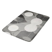 Grijs en wit geometrisch ontwerp met cirkellijnen badmat (Gekanteld)