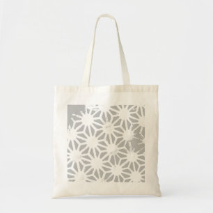 Grijs en wit geometrisch patroon tote bag