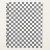 grijs en wit Geruit 2024 Planner (Voorkant)