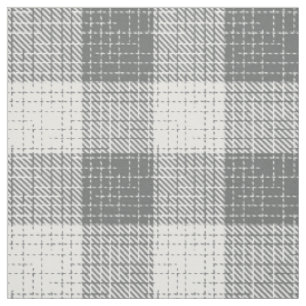 Grijs en wit geruit kruisraster Plaid Stof