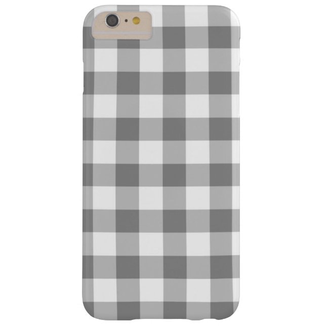 Grijs en wit Gingham Check Patroon Case-Mate iPhone Case (Achterkant)