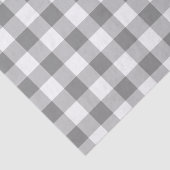 Grijs en wit Gingham Check Patroon Tissuepapier (Detail)