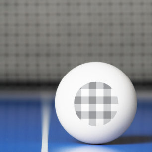 Grijs en wit Gingham patroon Pingpongballen