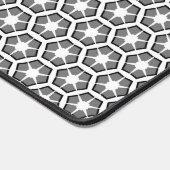 Grijs en Wit Hexagon Patroon Bureaumat (Hoek)