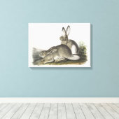 Grijs en wit Man & Vrouw Hare Digital Art Canvas Afdruk (Insitu (Houten vloer))