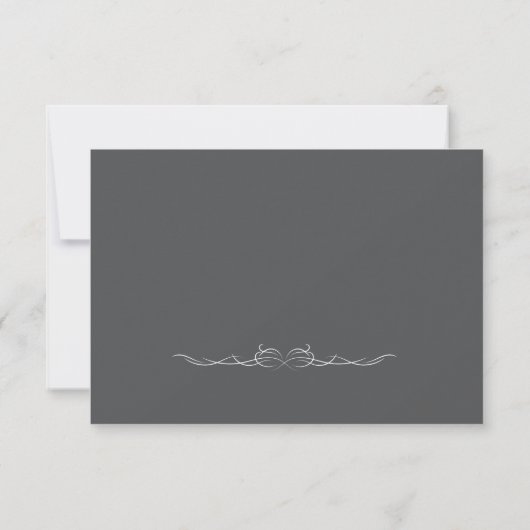 Grijs en Wit Minimalistische Bruiloft Save The Date (Achterkant)