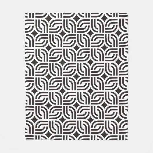 Grijs en wit ornament patronen antiek ontwerp fleece deken (Voorkant)