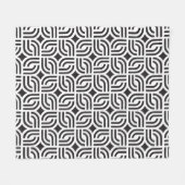 Grijs en wit ornament patronen antiek ontwerp fleece deken (Voorkant (Horizontaal))