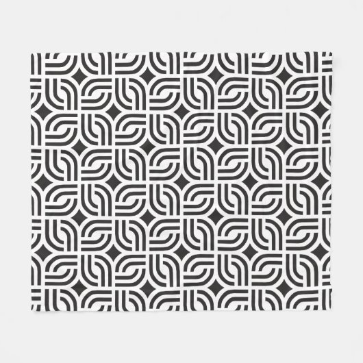 Grijs en wit ornament patronen antiek ontwerp fleece deken (Voorkant (Horizontaal))