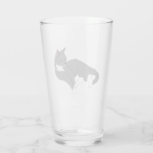 Grijs en wit papier met kartonnen dop glas (Achterkant)