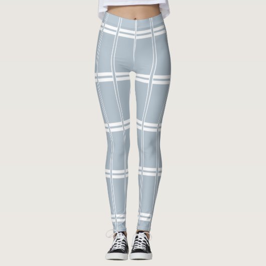 Grijs en wit patroon leggings (Voorkant)
