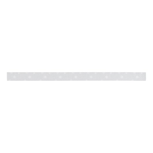 Grijs en wit Snowflake Patroon Grosgrain Lint (Voorkant)