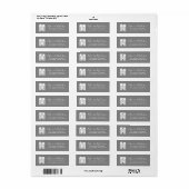 Grijs en wit stadhuis en terugkeer van het hart etiket (Full Sheet)