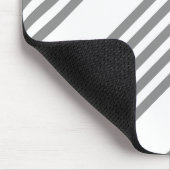 Grijs en wit vijf strepen patroon muismat (Hoek)