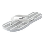 Grijs en wit vijf strepen patroon teenslippers (Schuin)