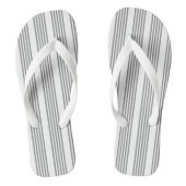 Grijs en wit vijf strepen patroon teenslippers (Voetbed)