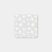 Grijs en wit vliegtuig met patroon post-it® notes (Voorkant)