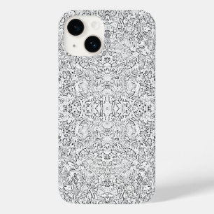 Grijs en wit vormen Patroon iPhone 14 Hoesje