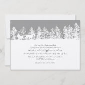 Grijs en wit Winter Uitnodiging (Voorkant)